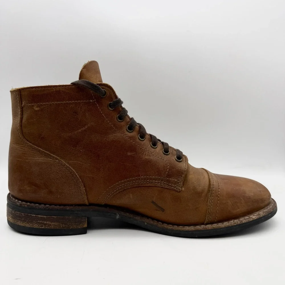 Thursday Boot Co Men's size 10 D Combat Ankle Boots Brown Leather Lace up
